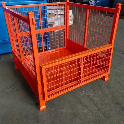 Kho lưu trữ kho vững chắc thép giá đỡ pallet kim loại màu cam thép kệ