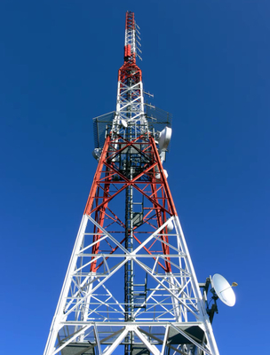 Trạm gốc 4G 5G Vùng ven biển Tháp thép góc viễn thông mạ kẽm nhúng nóng